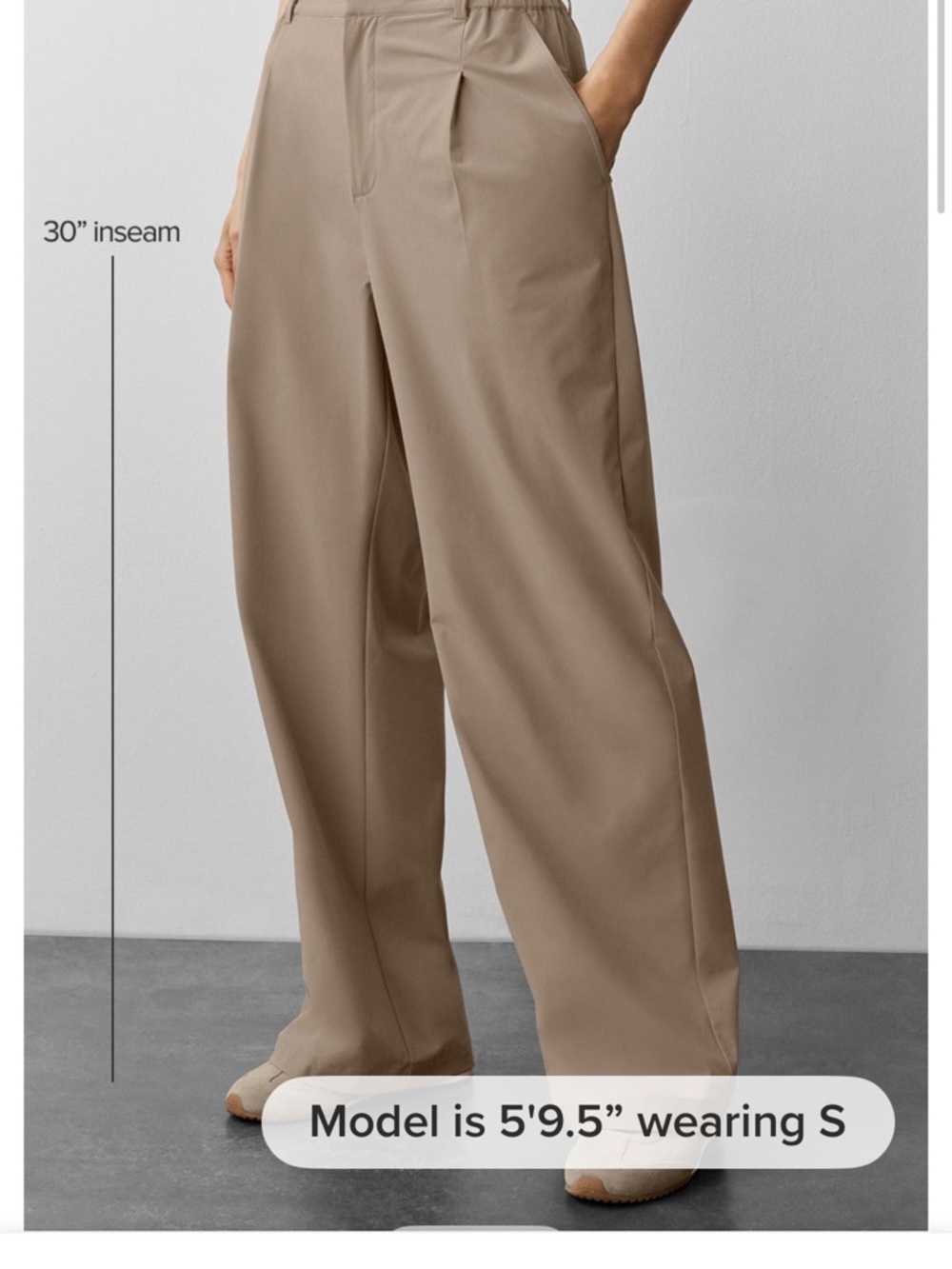 ALO Yoga Wide-Leg Chinos in Taupe